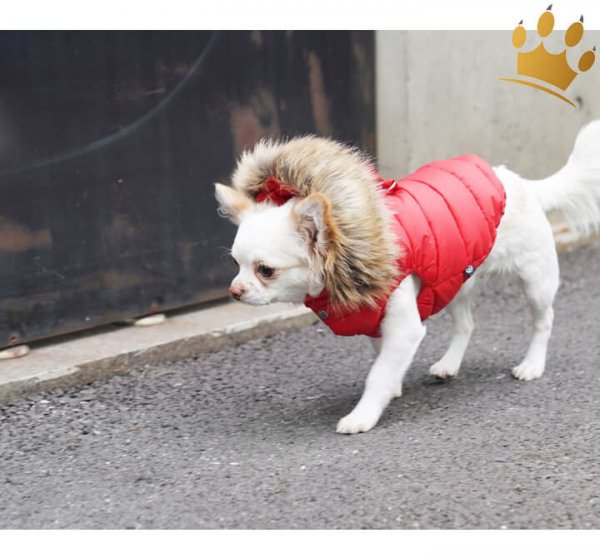 Puppyangel Hundeweste Double Down Hood Rot