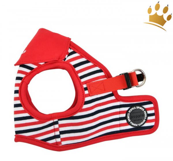 Puppia Step In Hundegeschirr Seaman Rot