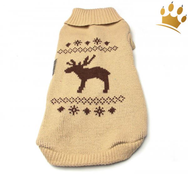 Hundepullover Little Elch Beige