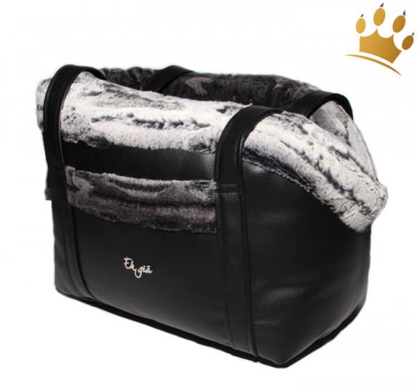 Hundetasche Deventer Gris mit Webpelz