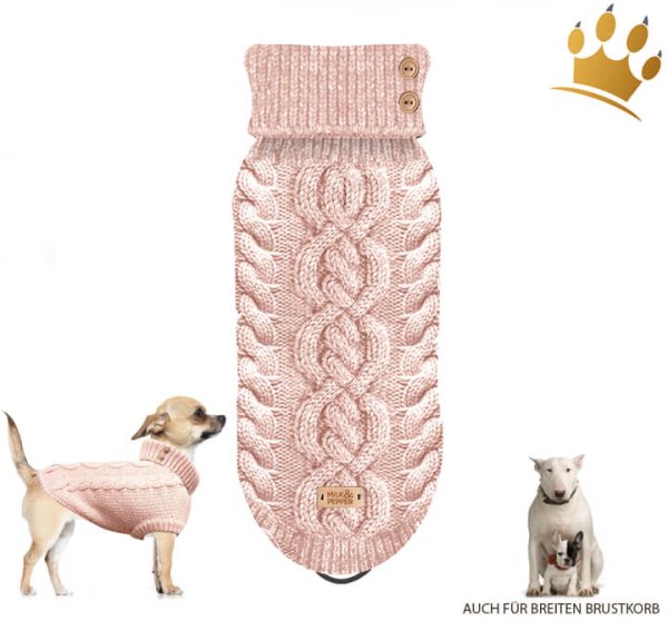 Milk & Pepper Donovan Hundepullover Rosa