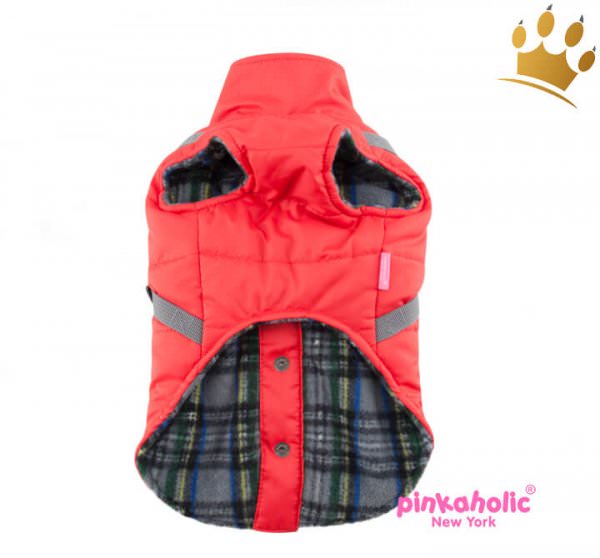 Pinkaholic Hundemantel Ameila Red Detail