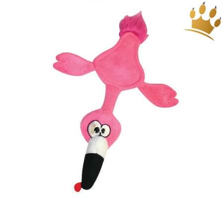 Hundespielzeug Flamingo Pink mit lautlos Squeaker