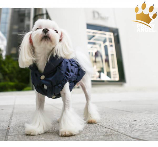 Puppy Angel Hundemantel Luxury Faux Down Navy