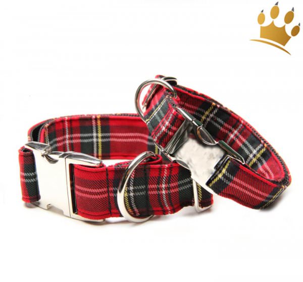 Hundehalsband Tartan-Look