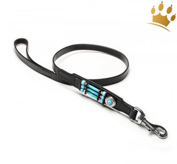 Hundeleine Leder Blue River