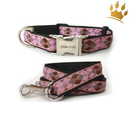Halsband und Leinen Set Argyle