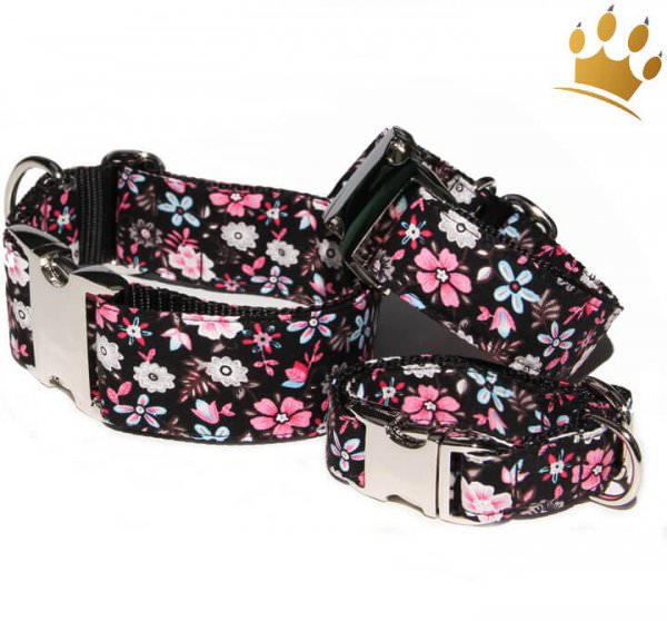 Hundehalsband Pink Flower Deluxe