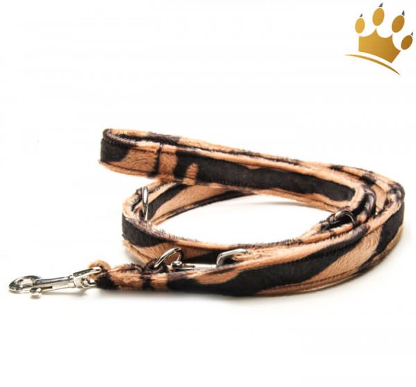 Fell-Leinen Zebra Caramel Detail