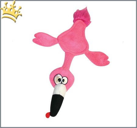Hundespielzeug Flamingo Pink mit lautlos Squeaker