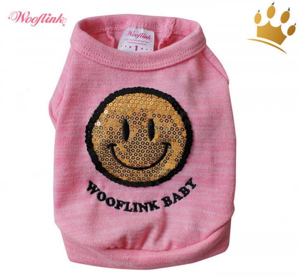 Wooflink Hunde-Shirt Smile Rosa