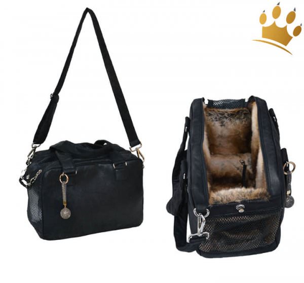 Hundetasche St. Tropez Limited Edition Schwarz-Braun