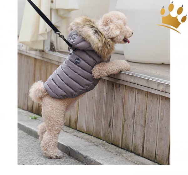 Puppyangel Hundeweste Double Down Hood Grau