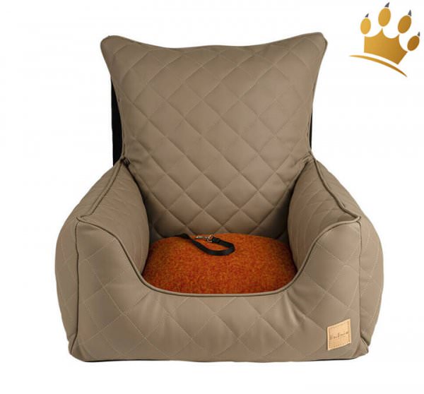 Hundeautositz Luxury Car Drive Molto Taupe-Orange