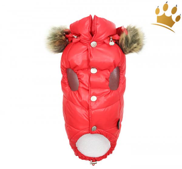 Puppyangel Hundemantel Down Hood Rot