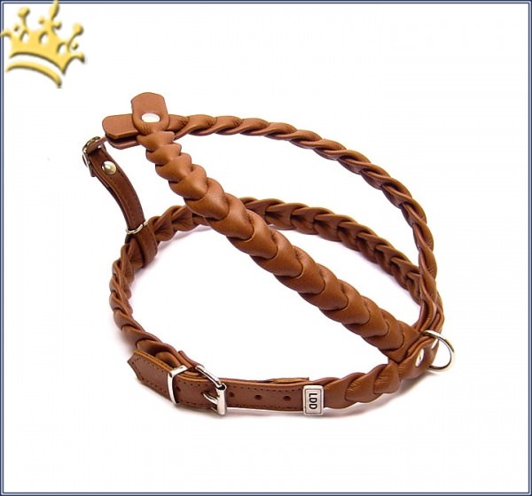 Leder-Hundegeschirr Ascot Cognac