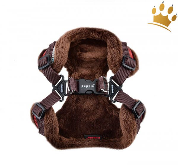 Puppia Step-In Geschirr Crayon verstellbar Braun