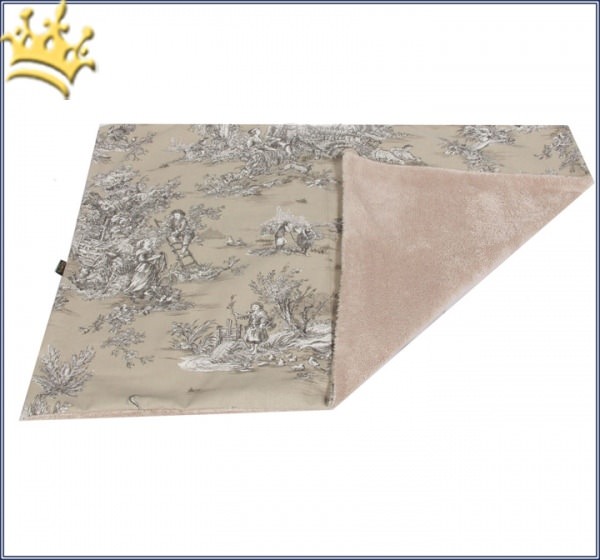 Hundedecke Toile de Jouy Barock Beige