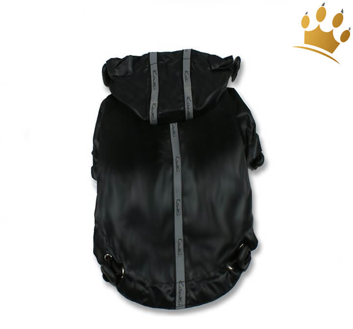 HundeRegenjacke Classic Black Regenmantel kleine Hunde Schwarz