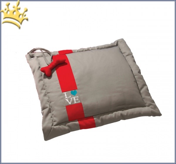 Hundedecke Coussin Love Taupe