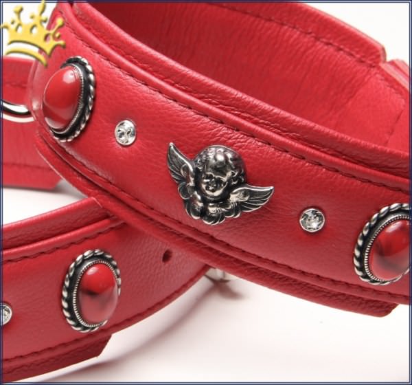Hundehalsband Bella Angelo Fire Red Detail