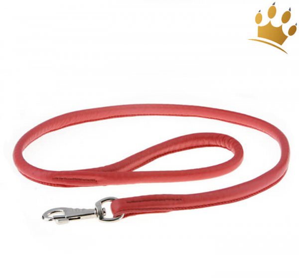 Rundlederleine Uni Rot 100cm