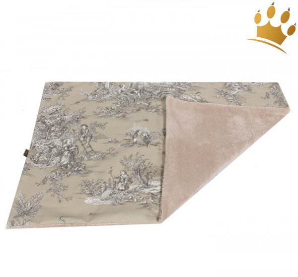 Hundedecke Toile de Jouy Barock Beige