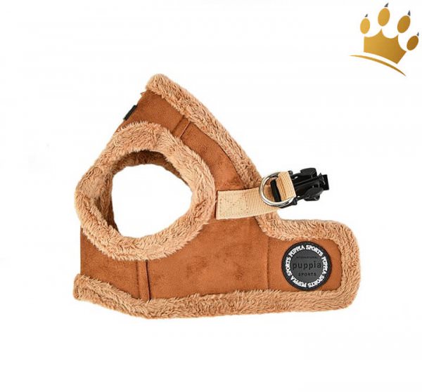 Puppia Step In Hundegeschirr Terry Braun Seite