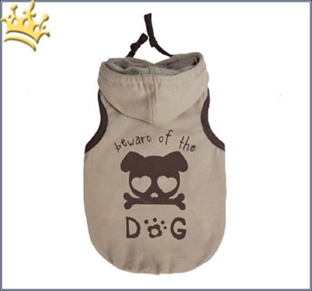 Hundeshirt Beware the Dog Beige