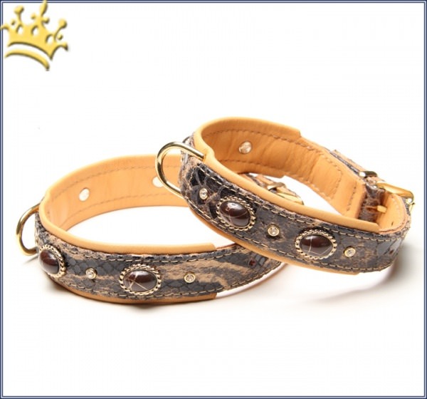 Hundehalsband Snake Deluxe Sand
