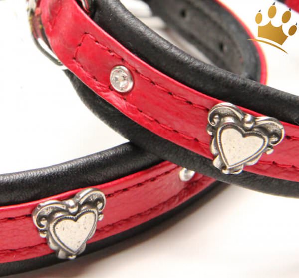 Hundehalsband Herzerl Rot Petit