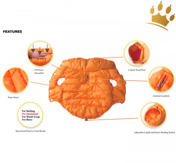 Puppy Angel Dackel Hundemantel Love Faux Hell-Blau