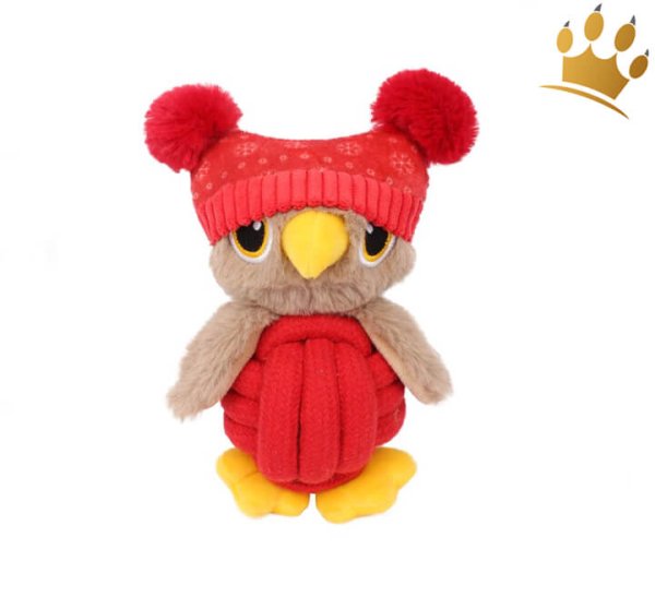 Hundespielzeug Eule Gufetto Rot