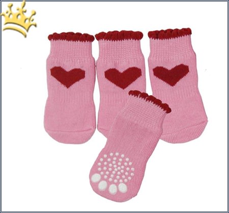 Hundesocken Heart Pink