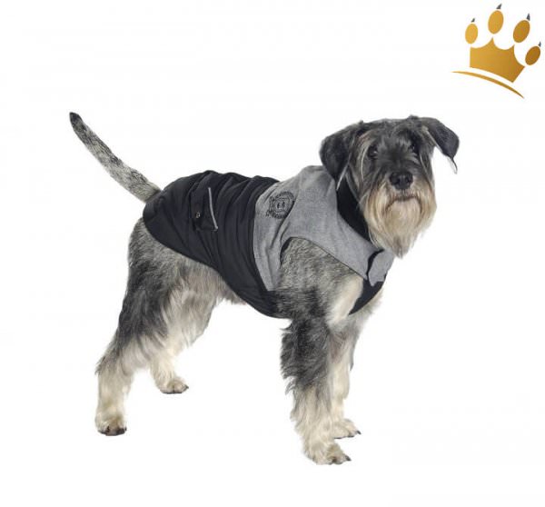 Hundemantel Oxford Grau /Schwarz