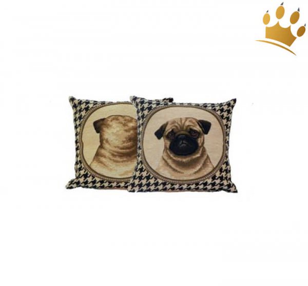 Hunde-Kissen Gobelin Mops