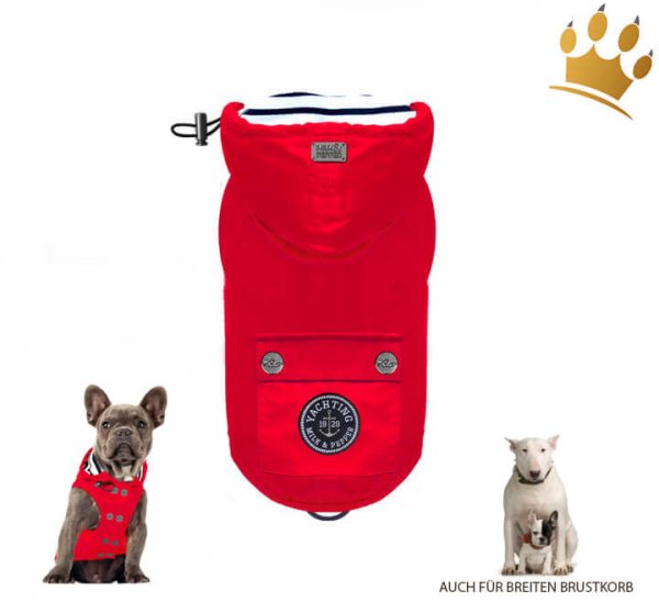 Milk & Pepper Tribord Bully-Mops Hunderegenmantel Rot