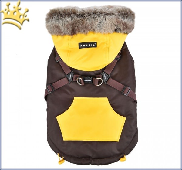 Puppia Hundemantel Orson Braun Luxus Hundebekleidung Winter