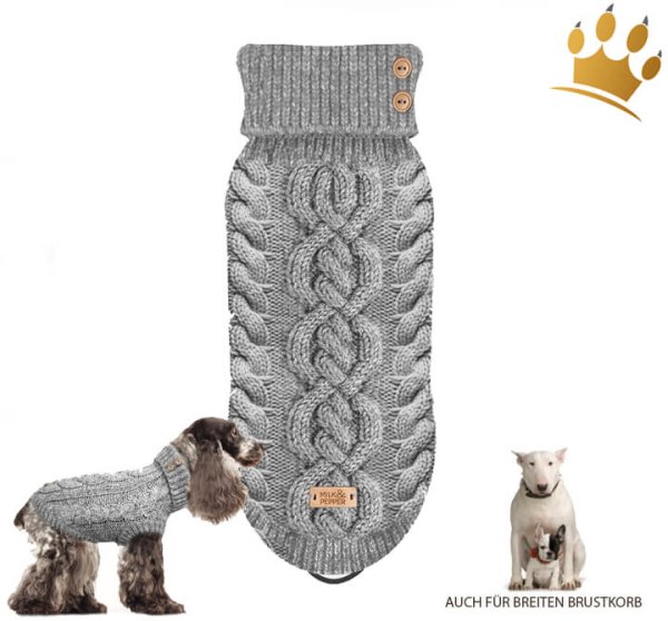 Milk & Pepper Donovan Hundepullover Gris