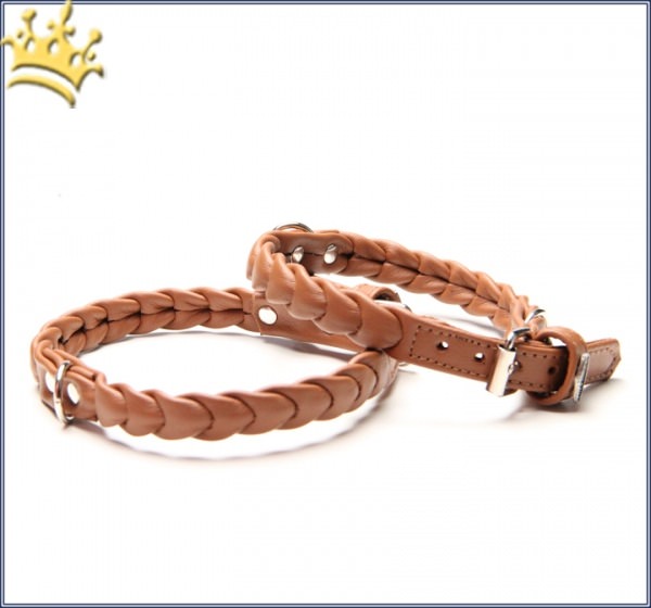 Hundehalsband Ascot Petit Cognac