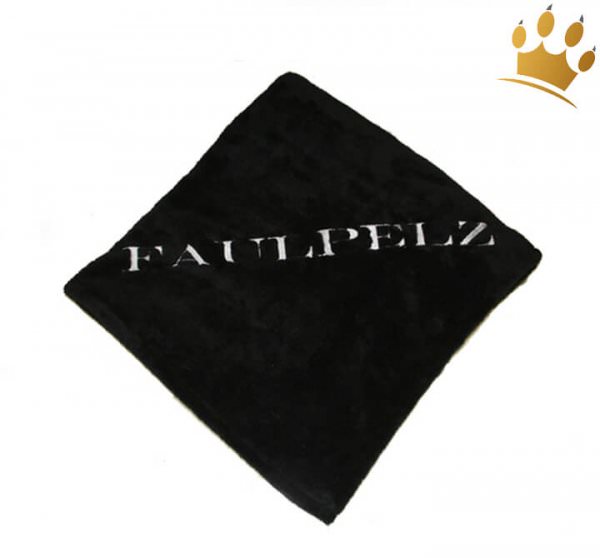 Hundedecke Faulpelz Schwarz/Silber