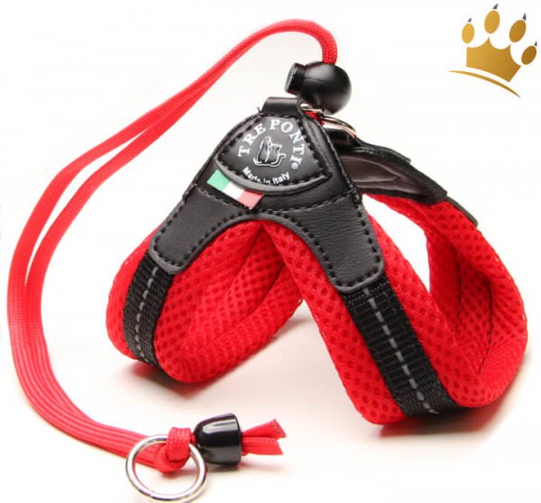 Tre Ponti Hundegeschirr Soft Mesh Strap Rot