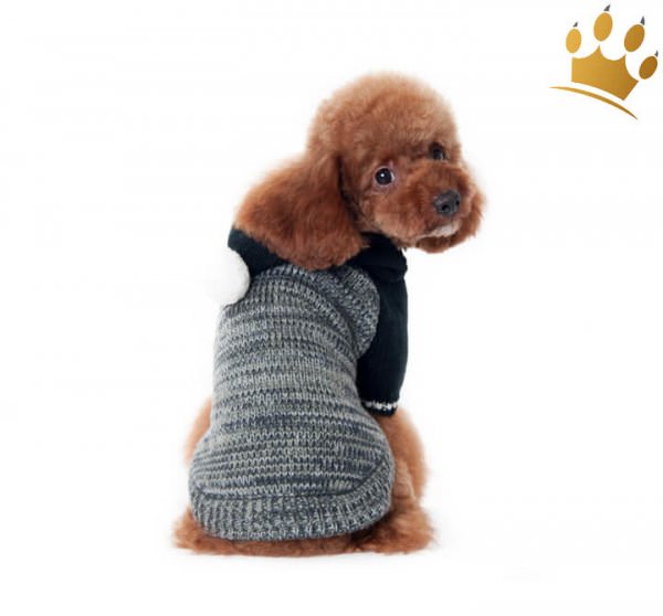 Hundepullover Hoodie Black and White