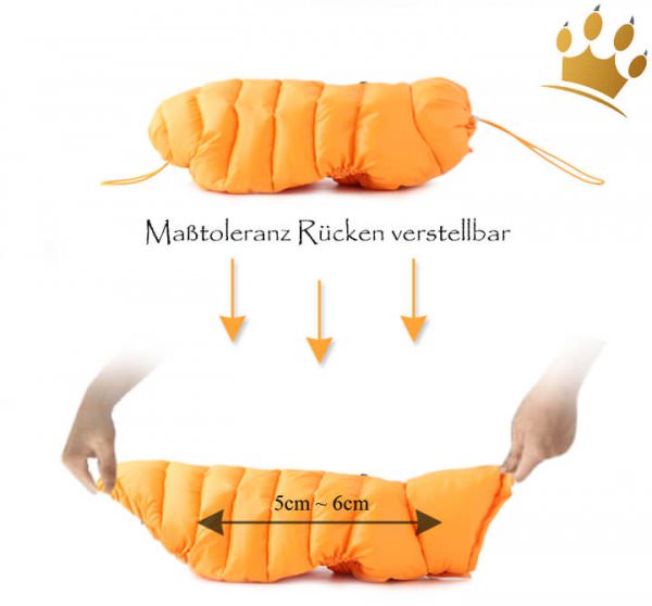 Puppyangel Hundemantel Love Faux Orange