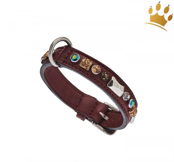 Malucchi Halsband Petra 2cm Braun