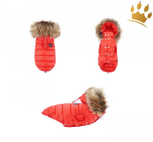 Puppyangel Hundeweste Double Down Hood Rot