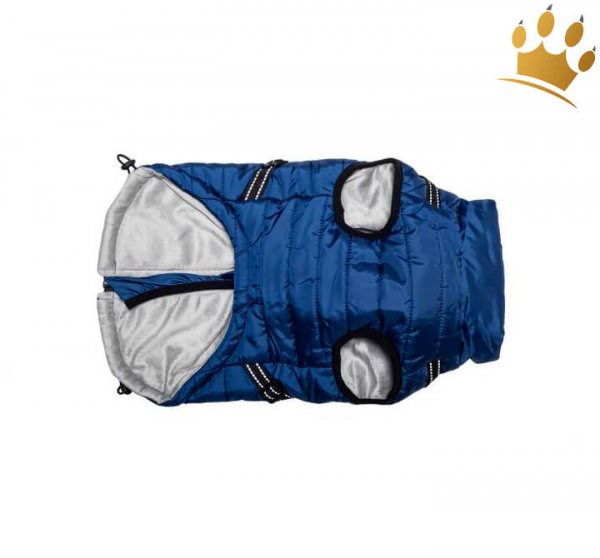 Hundewendemantel mit Geschirr Nikitita Blau