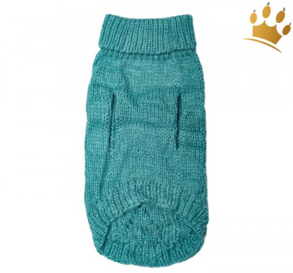 Hundepullover Zöpfli Türkis