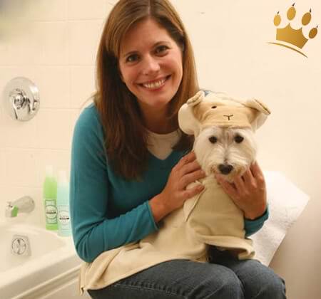 Hundebadehandtuch Lämmchen