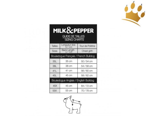 Milk & Pepper Hunderegenmantel Tribord Bulldog
